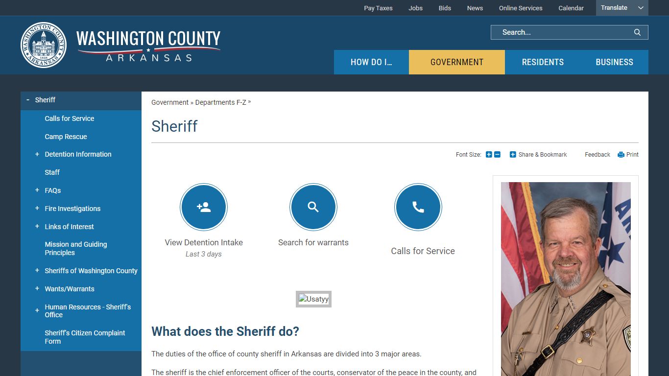Sheriff | Washington County, AR